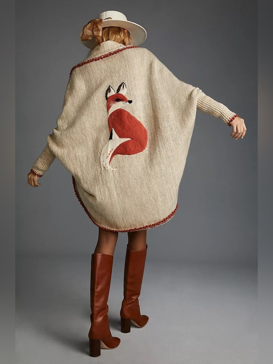 Anthropologie Sweaters - Anthropologie Fox Cardigan Sweater (Size M/L)